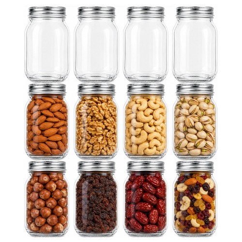 Pack glass storage jars - glass,