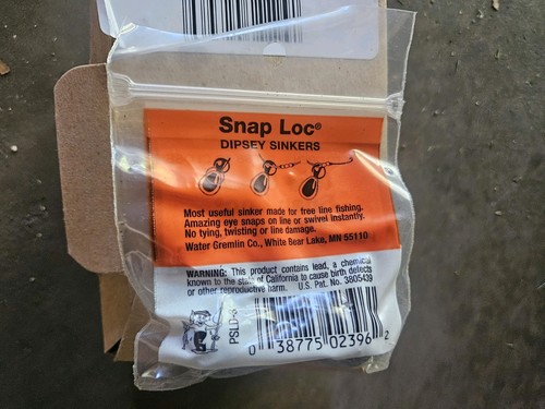Water gremlin snaplock sinkers - water,