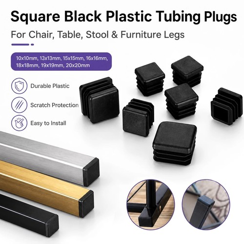 Square plastic black blanking - plastic,