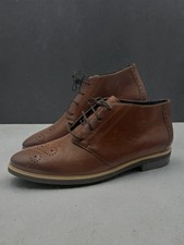 Paul Green Brogue Chukka Tan Leather Womens Ankle Boots UK Size 7