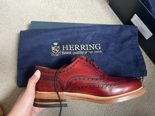 Herring men burgundy - herring, leather