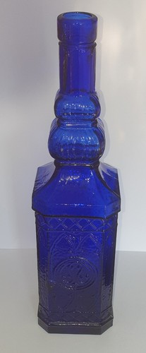 Deep cobalt blue bottle - blue,