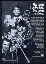 1977 Olds trombone Wayne Andre Harry DiVito Sy Berger Eddie Bert photo print ad