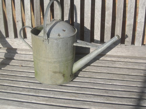Vintage galvanized watering