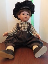 Large Porcelain Boy Doll 20"