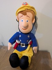 Fireman Sam 2007 Large 16 inches Soft Toy Beanie Plush With Hat Prism HiT