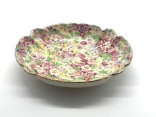 James Kent Fenton Apple Blossom Chintz Ruffled Edge Oval Bowl