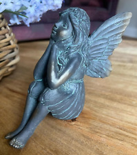 Sitting Daydreaming Pretty Girl Fairy Ornament Decoration Figure