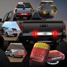Wireless Magnetic Tow Lights 30m Remote, LED Tail Lights Battery Operated
