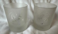 2 X Frosted Selkirk Glass
