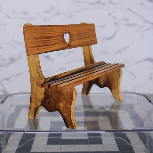 Miniature wooden park - wooden, bench
