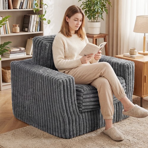 Grey comfy armchair for - armchair, small