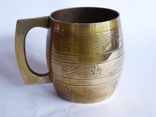 Vintage epns engraved brass - engraved,