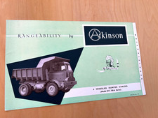 ATKINSON LORRY / TRUCK  BROCHURE - 4 WHEELED DUMPER CHASSIS - 1960
