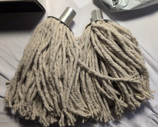 2 X Industrial Mop Heads Replacement Pure Yarn Cotton For Home - NEW SEE PICS