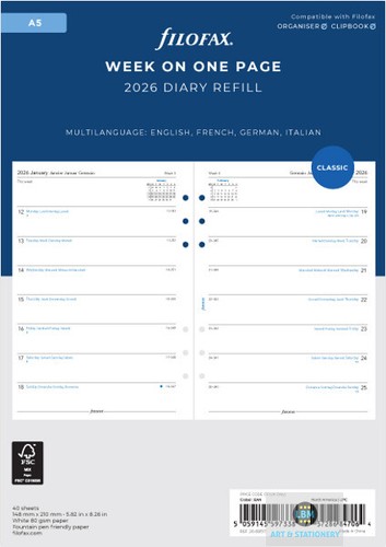Filofax 2026 diary week - -,