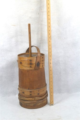 Antique butter churn wooden - antique,