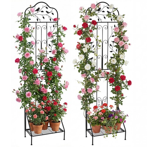 Set metal garden trellis - garden,