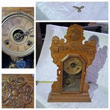 Antique oak ginger bread clock
