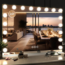 80*63cm Large Hollywood Makeup Mirror Vanity Light Mirror 18 Dimmable LED Bulbs