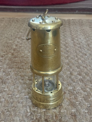 Brass miners lamp - brass, traditional