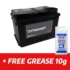 096AGM Car Battery Dynamp DA70 12V 70Ah 760CCA + Free Clamp Grease