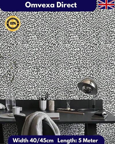 Black white leopard - black,