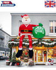 15FT Christmas Inflatables Outdoor Decorations, Climbing Santa Giant inflatable
