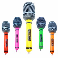 Inflatable Microphone Blow Up Fancy Dress Party Disco Musical Accessory Prop UK