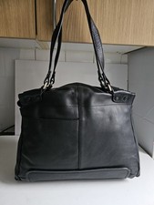 RADLEY LONDON DESIGNER WOMENS BLACK LEATHER LARGE SATCHEL TOTE SHOULDER HANDBAG