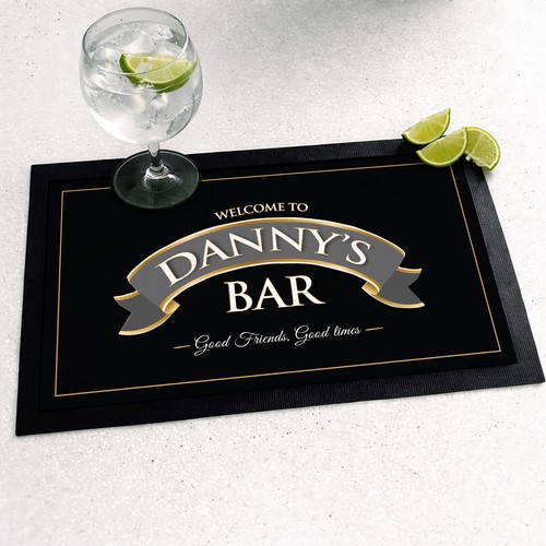 Personalised bar runner mat - mat,