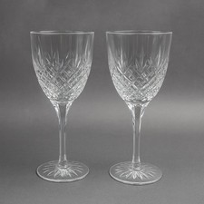 Stuart Crystal 8″ Tall Wine Glass  Lead Cut English Stemware Clear Crystal