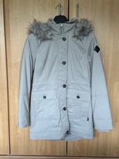 Hollister Women’s Heratige Collection Parka Coat Light Grey Size Small New