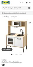 IKEA Duktig Kids Wooden Toy Play Kitchen + accessories
