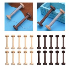 10x Wooden Spools Large Sewing