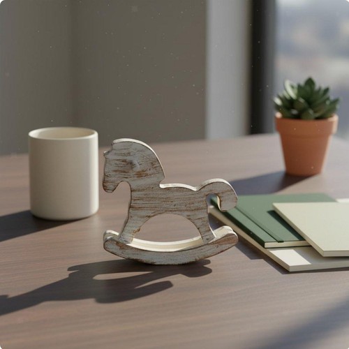 Wooden rocking horse