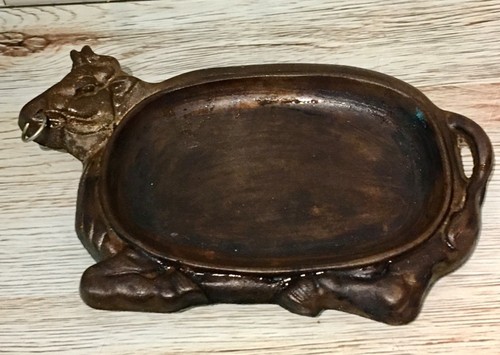 Vintage cast iron bull skillet - vintage,