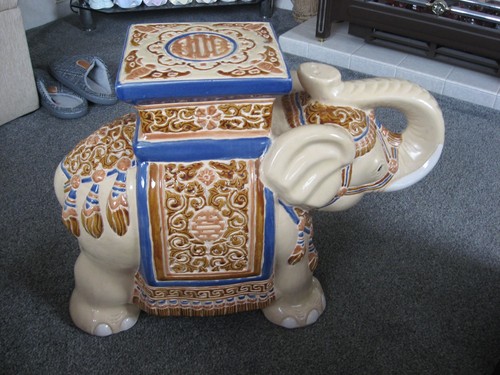 Ceramic elephant trunk - trunk, up