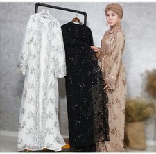 Sequin Open Abaya Dubai Kaftan