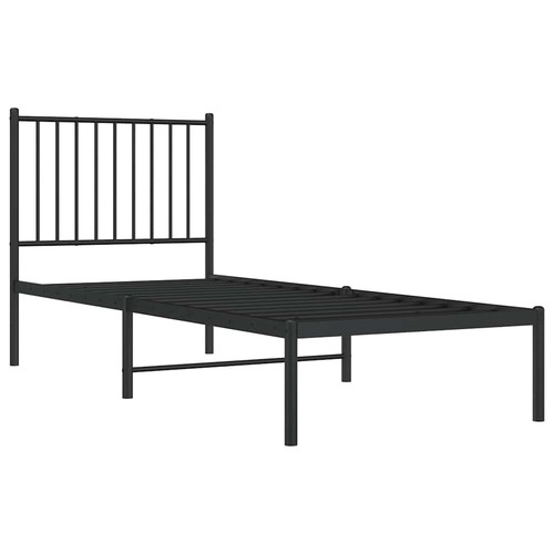 Metal bed frame with headboard - metal,