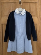 Girls Blue Gingham School