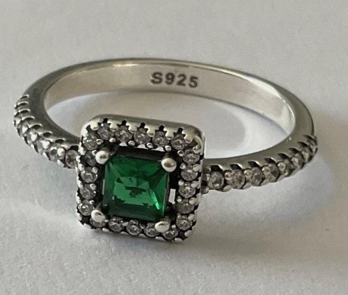 Silver ring 925 green stone - silver, 925,