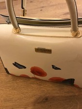 Ted Baker Butterfly Floral Taupe Multicoloured Patent Handbag