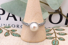❤️Genuine Pandora Elegant Beauty Pave Pearl Ring S925 ALE Size 58❤️