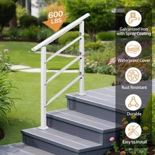Iron handrail stair railing - stair,