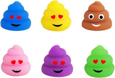 6Pcs Mochi Squishy Poop Toys,Mini Poo Moochies Squishies Pack for Party Bag,Kawa