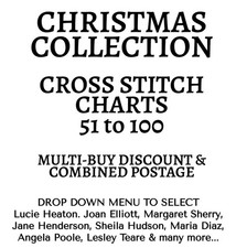 Christmas Collection of Cross stitch Chart 51-100 Drop down to select.