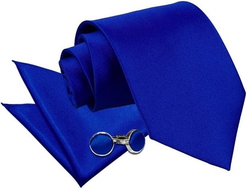 Men royal blue silk - royal, classic