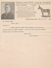 U.S. Pike Country Jack Farm Bowling Green, Mo. 1906 Illustrated Letter Ref 43718