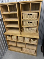 Tray Storage Unit Wicker Trays